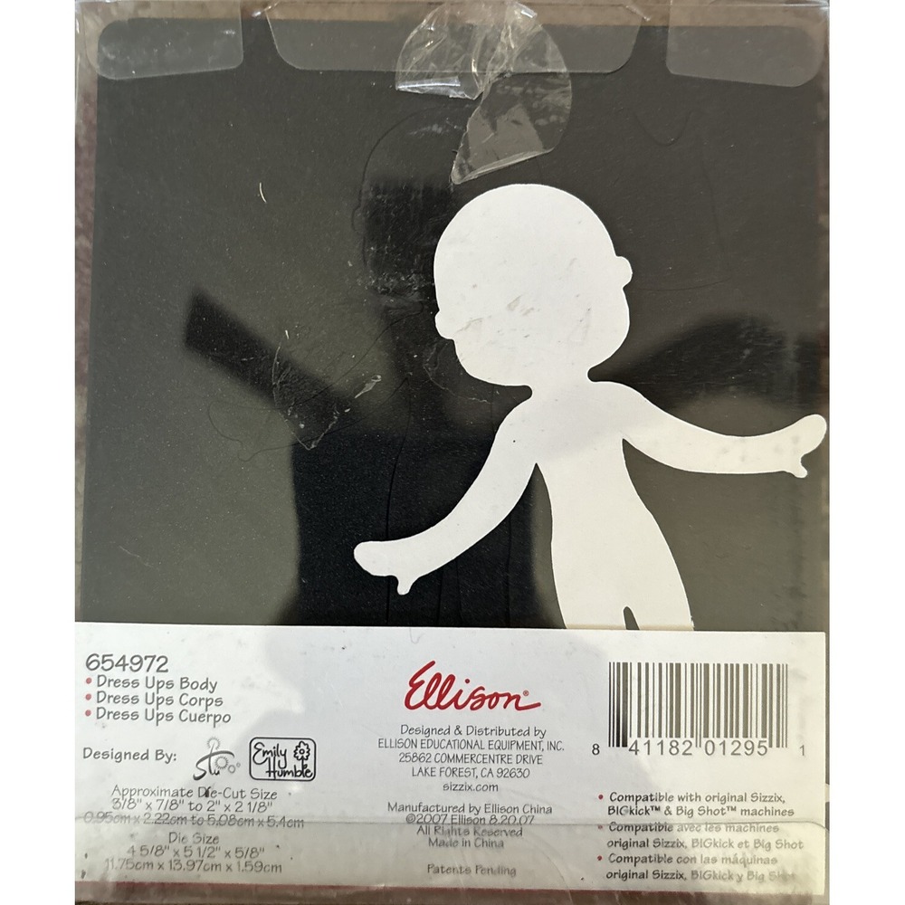 Sizzix Bigz Die Dress Ups Body #654972‎ Retired By Emily Humble - Picture 2 of 2